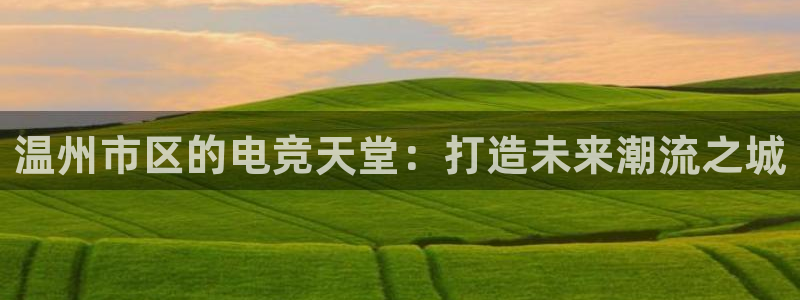泛亚电竞邀98db in：温州市区的电竞天堂：打造未来潮流之城